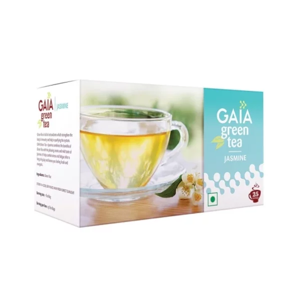 Gaia Jasmine Green Tea, Contains real Jasmine Extracts (25 Tea Bags), Herbkart8t751yqeqOw00L.webp, Herbkart8t751yqeqOw00L