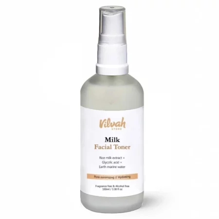Vilvah Store Milk Face Toner | Minimizes Pores and Hydrates Skin | Balances & Restores Skin's pH Levels | For All Skin Types, 100ml (Pack of 1)
