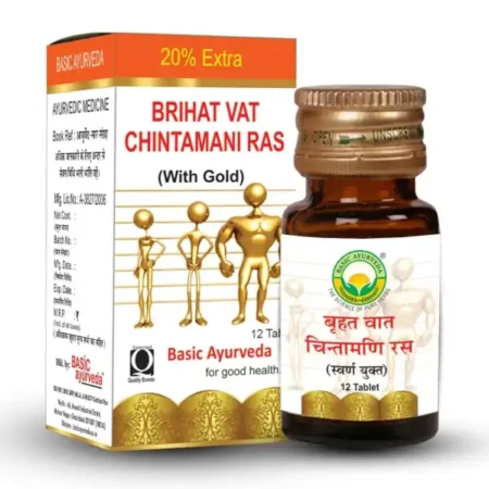 BASIC AYURVEDA Brihat Vat Chintamani Ras with Gold 12 Tablets |