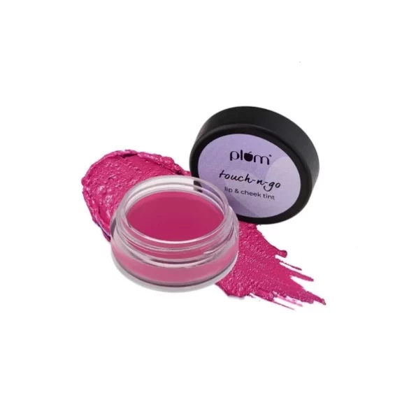 Plum Touch-N-Go Lip & Cheek Tint, Highly Pigmented, Effortless Blending, 100% Vegan & Cruelty-Free, Blazin' Pink - 129 (Hot Pink) available on Herbkart