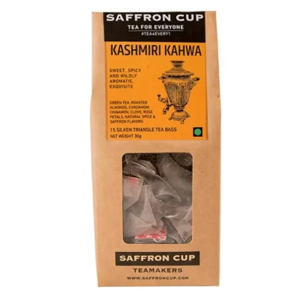 Saffron Cup Kashmiri Kahwa Green Tea, Sweet Kahwa, Herbal Tea - 40 Gm, Herbkart8t751LlDEY78ML.webp, Herbkart8t751LlDEY78ML