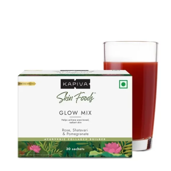 Kapiva Skin Foods Glow Mix (30 Sachets) available on Herbkart