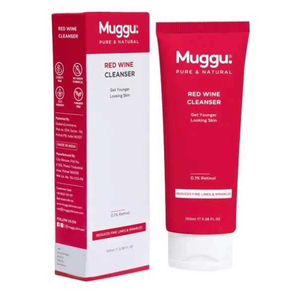 Muggu Skincare Red Wine Cleanser - 100 ml, Herbkart8t761HIKbfitrL.webp, Herbkart8t761HIKbfitrL