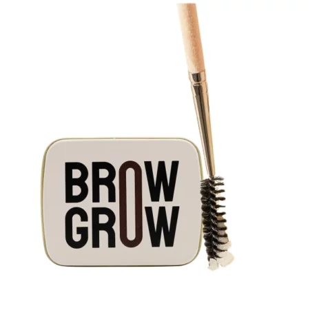 Indulgeo Essentials 100% Organic Eyebrow Growth Serum for Thick Eyebrows and Eyelashes with 2 Spoolies Promotes Brow Growth |Made with beeswax, Onion Extract & Vitamin E - (20gm) | Eyebrow Gel For Women
