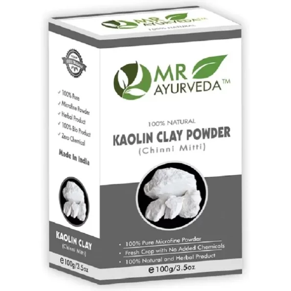 MR Ayurveda 100% Organic Kaolin Clay Powder , 100 Grams, Herbkart8t761VHuw-ulLL.webp, Herbkart8t761VHuw ulLL