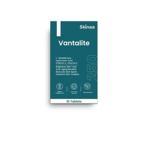 Skinaa Vantalite Tablets - L-Glutathione, Hyaluronic Acid, Vitamin C & E, 10 Tablets available on Herbkart