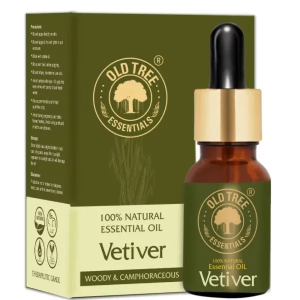 Old Tree Vetiver Essential Oil for Skin Care, Home Fragrance and Soap Making (15ml) - Pure Natural Aromaherapy Oil for Bath, Diffuser with Glass Dropper, Herbkart8t76171HQe335L.webp, Herbkart8t76171HQe335L