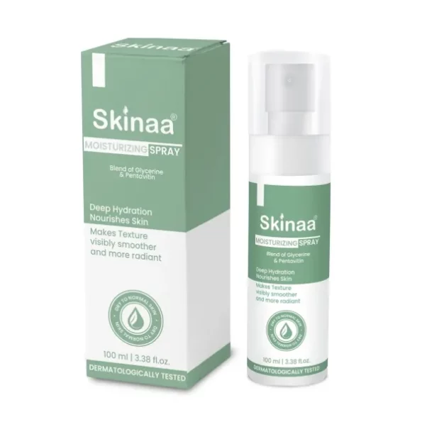 SKINAA Hydrating Moisturizer Spray - Deep Hydration with Glycerine & Pentavitin, 100ml available on Herbkart