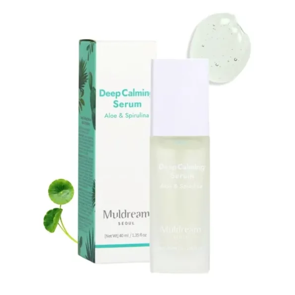 Muldream Vegan Deep Calming Serum 40ml, Aloe gel + Spirulina Algae + Centella asiatica, CICA available on Herbkart