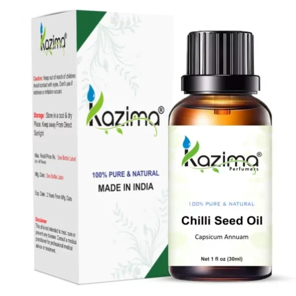 KAZIMA Chilli Seed Essential Oil - 100% Pure Natural & Undiluted For Skin care & Hair care (30ml), Herbkart8t761dPhFufdrL.webp, Herbkart8t761dPhFufdrL