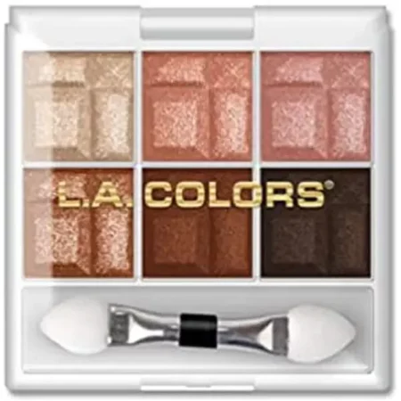 L.A. COLORS 6 Color Eyeshadow Palette Shimmery Finish, Earthy, 4g (Multicolor)
