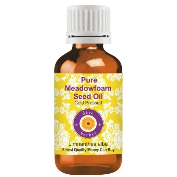 Deve Herbes Pure Meadowfoam Seed Oil (Limnanthes alba) Natural Therapeutic Grade Cold Pressed 30ml, Herbkart8t761JNeYQMthL.webp, Herbkart8t761JNeYQMthL