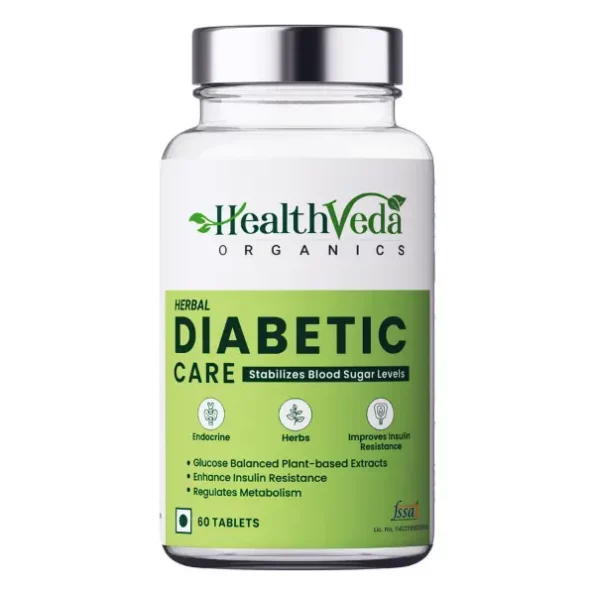 Health Veda Organics Diabetic Care Supplements, 60 Veg Tablets, DiabeticCare-60Tab-1.webp, DiabeticCare 60Tab 1