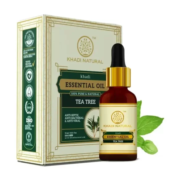 KHADI NATURAL Teatree Pure Essential Oil (15ml) available on Herbkart