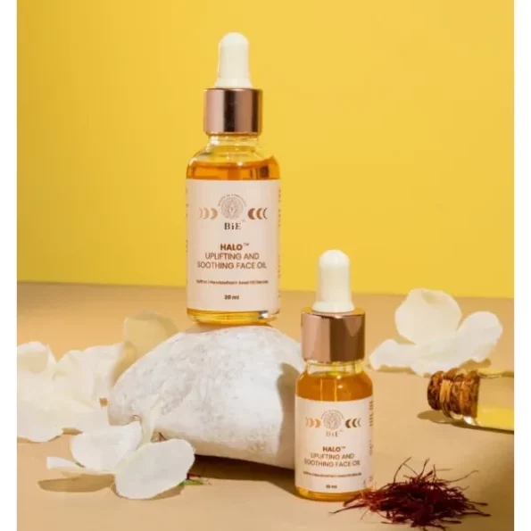 BiE Halo - Uplifting & Soothing Face Oil With Pure Saffron, 10ml available on Herbkart