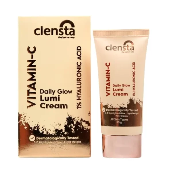 Clensta Vitamin C Daily Glow Lumi Cream with Vitamin C & 1% Hyaluronic Acid - 30 g, Herbkart8t761VXlQnGAxL.webp,