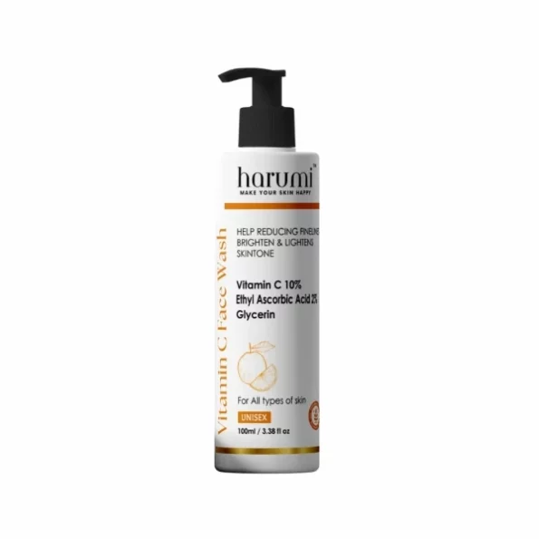 Harumi Vitamin C Face Wash For Brighter and Glowing Skin - Daily Cleanser Suitable For all Skin Types 100 ml, Herbkart8t7412b0TxjkjL.webp,