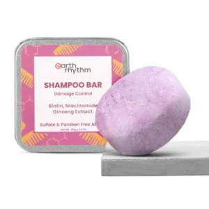 Earth Rhythm Biotin Shampoo Bar With Niacinamide & Ginseng Extract (Tin Packaging) - 80 gm available on Herbkart