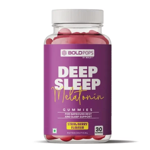 Boldfit Boldpops 6mg Melatonin Sleep Gummies - Strawberry Flavor - 30 Veg Gummies, Herbkart8t771NjLixpXkL.webp,