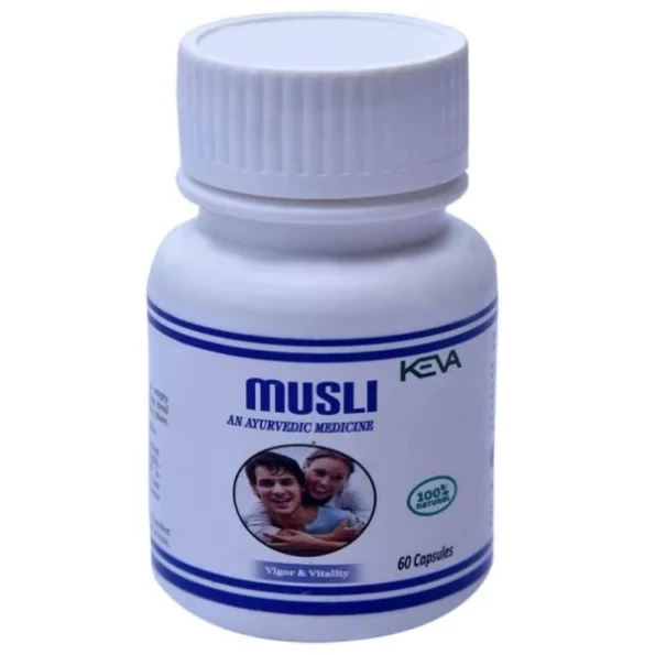 Keva Musli Capsule - Made with Pure Safed Musli for Strength and Vitality - 60 capsules, Herbkart8t741dpLAlOTsL-2.webp, Herbkart8t741dpLAlOTsL 2