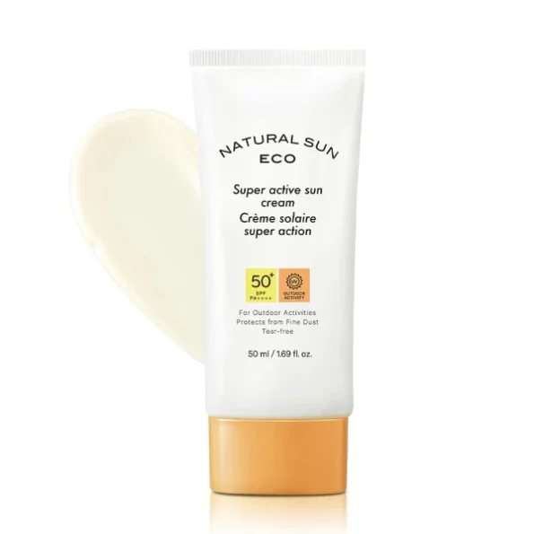 The Face Shop Natural Sun Eco Super Active Unisex Sun Cream Sunscreen with SPF 50+ PA +++, 50ml, Herbkart8t741r20tSWPNcL.webp, Herbkart8t741r20tSWPNcL