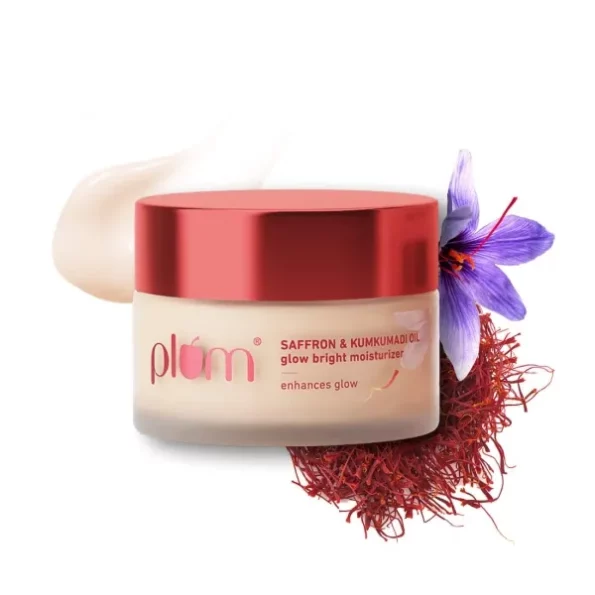 Plum Saffron & Kumkumadi Oil Daily Glow Bright Moisturizing Cream 50 G available on Herbkart