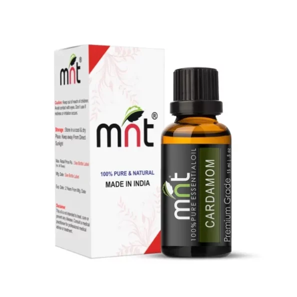 MNT Cardamom Essential Oil 100% Pure & Natural, Undiluted For Hair Nourishment, Face, Skin, Body Care (15ML), Herbkart8t761qBnAHuXyL.webp, Herbkart8t761qBnAHuXyL