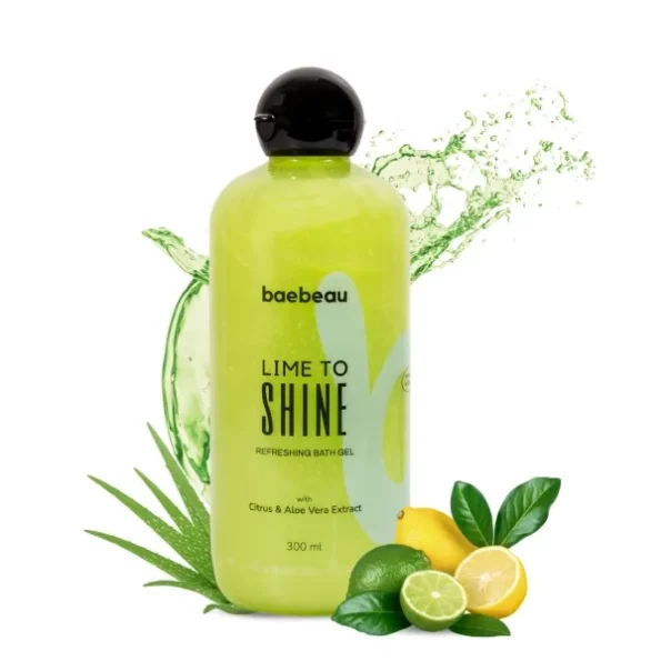 Baebeau Lime to Shine Refreshing Body Wash & Shower Gel for Women & Men with Citrus & Aloe Vera Extract For Nourishing & Moisturization, Parabean & SLS Free - 300Ml, Herbkart8t761lHaR-R-PL.webp, Herbkart8t761lHaR R PL