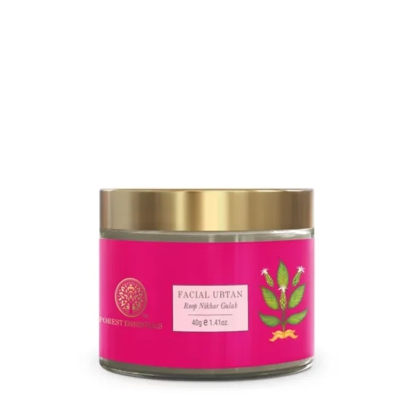 Forest Essentials Roop Nikhar & Gulab Ubtan, With Rose & Pistachio available on Herbkart