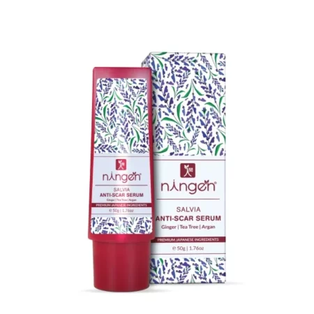 Ningen Salvia Skin Clarifying Anti-Scar Face Serum I Enriched with Ursolic Acid I Dermatologically Tested, Paraben Free I Use it for Prolonging Scars and Stretch Marks I 50g