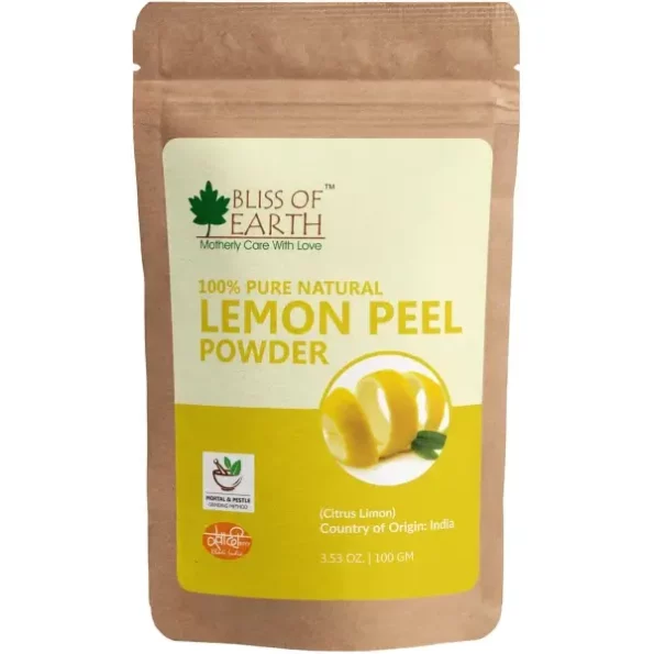 Bliss of Earth 100% Pure Lemon Peel Powder For Skin Whitening, Acne & Face Lightening (100gm), Herbkart8t781kuZExVUbL.webp,