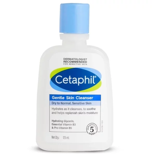 Cetaphil Face Wash Gentle Skin Cleanser for Dry to Normal, Sensitive Skin, 125 ml available on Herbkart