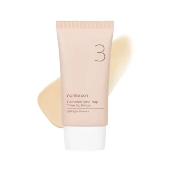 numbuzin No.3 Porcelain Base-Skip Tone Up Beige, 50Ml available on Herbkart