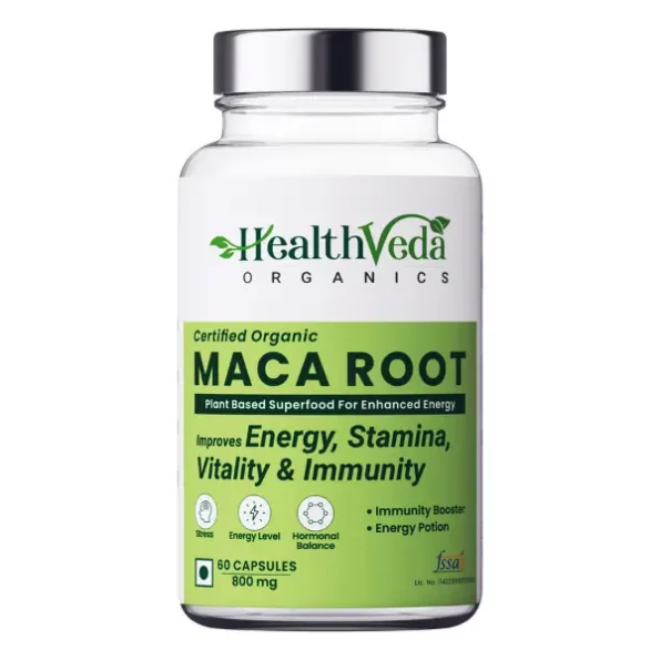 Health Veda Organics Maca Root Capsules for better Reproductive Health & Enhanced Performance, 60 Veg Capsules, MacaRoot-60Cap-1.webp, MacaRoot 60Cap 1