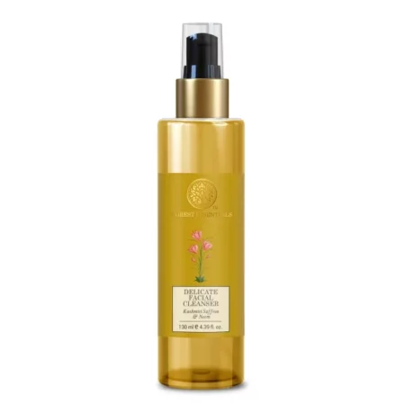 Forest Essentials Delicate Saffron & Neem Facial Cleanser with Hyaluronic Acid & Niacinamide | Designed For Acne Prone & Sensitive Skin | Gentle, Clarifying Face Wash | Sulphate & Paraben Free
