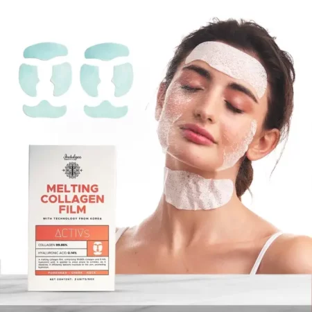 INDULGEO ESSENTIALS Melting Collagen Sheet Mask For Hydrated & Tightened Skin | Set Of 2 Full Face Pack Mask Reduces Self-Dissolving Korean Sheet Mask With Collagen & Hyaluronic Acid (Only Mask)