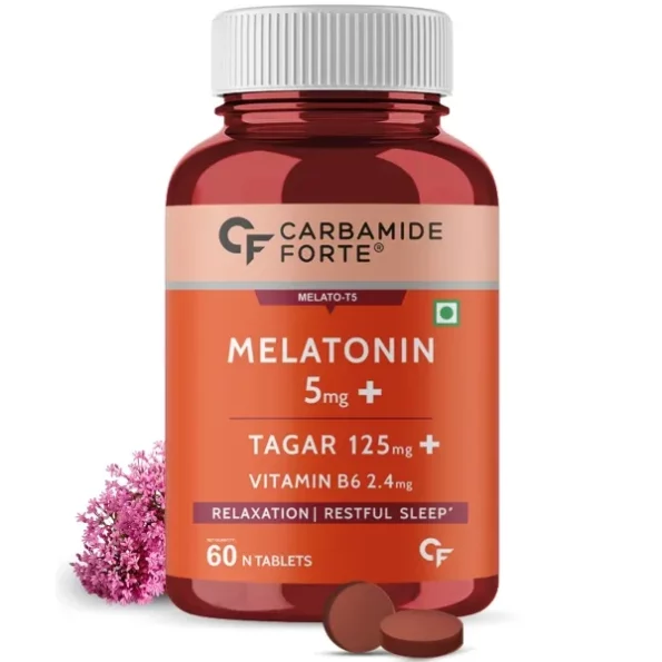 Carbamide Forte Melatonin 5mg with Tagara 125mg Sleeping Aid Pills - 60 Tablets, Herbkart8t771LkJI7zWnL.webp, Herbkart8t771LkJI7zWnL