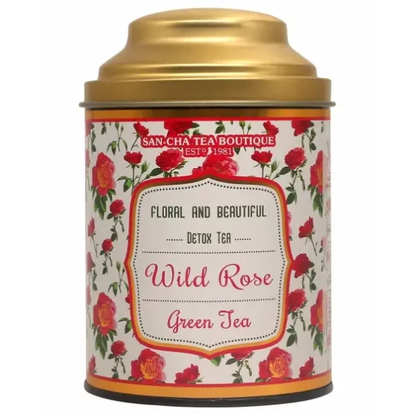 SAN-CHA Tea Boutique Wild Rose Green Tea, Rose Tea (1 Gram, 100+Cups), Real Rose Petals Blend, 100% Rainforest Alliance Certified, Immunity, Herbkart8t771yXPZghV8L-2.webp, Herbkart8t771yXPZghV8L 2