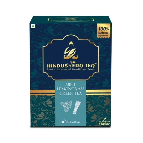 HINDUSVEDA TEA Mint Lemongrass Green Tea 25 Pcs, Real Ingredients (Mint +Lemongrass + Green Tea), Herbkart8t761PtbikQPUL.webp, Herbkart8t761PtbikQPUL