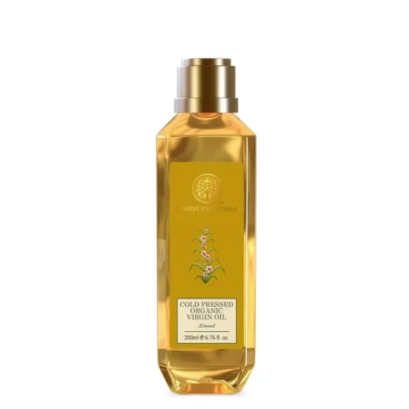 Forest Essentials Organic Cold Pressed Virgin Oil Almond, 200 ml available on Herbkart