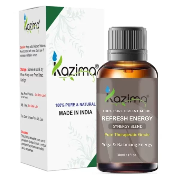 Kazima Refresh Energy Blend Essential Oil (30Ml) available on Herbkart