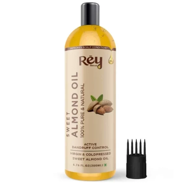 Rey Naturals Cold Pressed Sweet Almond Oil (Badam Oil), 200ml, Herbkart8t751YHGsqpoBL.webp, Herbkart8t751YHGsqpoBL