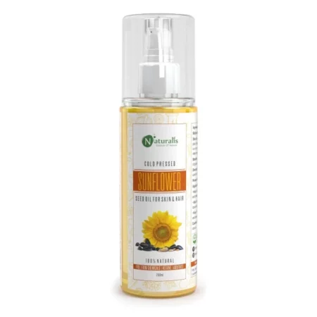 Naturalis Essence Of Nature Cold Pressed Sunflower Carrier Oil For Skin, Hair & Lips, 200Ml