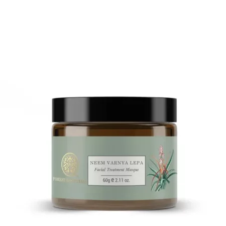 Forest Essentials Neem Varnya Face Mask for Flawless Glow | Controls Sebum Production Unclogs Pores | Ayurvedic Facial Mask for Normal to Acne Prone Skin | Helps Reduce Acne Scars & Pigmentation