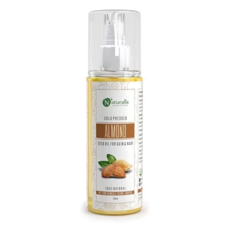 Naturalis Essence Of Nature Cold Pressed Almond Carrier Oil For Skin Lightening, Pigmentation, Stretch Marks, Acne Scars, Wrinkles, Aging, 200 Ml (Almond)