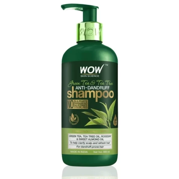 Wow Skin Science Green Tea & Tea Tree Anti-Dandruff Shampoo - 300 Ml, Herbkart8t751dT9r-t6PL.webp, Herbkart8t751dT9r t6PL