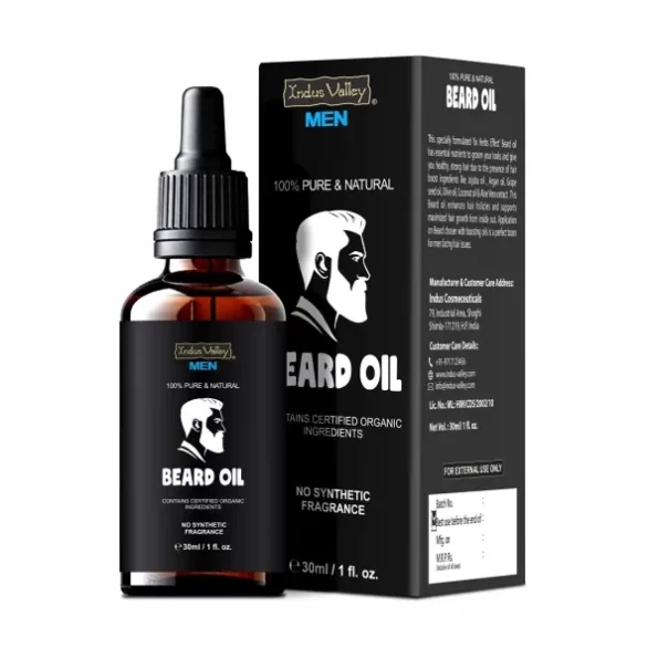 INDUS VALLEY men 100% Pure and Natural Beard Oil, Contains Certified Organic Ingredients - (30ml), Herbkart8t761g4iMmTeNS.webp, Herbkart8t761g4iMmTeNS