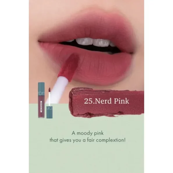 Rom&nd Zero Velvet Tint 25 Nerd Pink 5.5g available on Herbkart