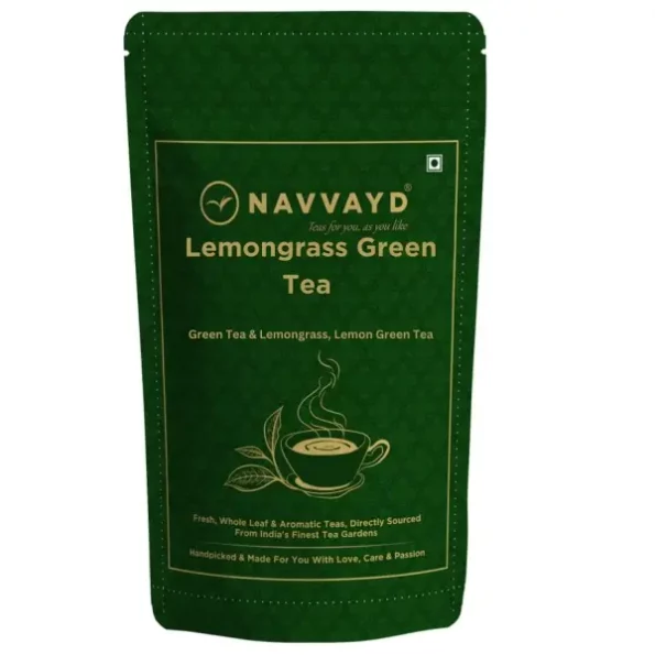 Navvayd Lemongrass Green Tea (100 Grams, 50 Cups), A flavor packed healthy green tea with lemongrass to re-energise, Herbkart8t7615wP8pX0VL.webp, Herbkart8t7615wP8pX0VL