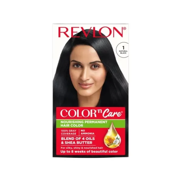 REVLON Color 'n Care Nourishing Permanent Hair Color - 1 Natural Black, Herbkart8t761Bp20amIC-L.webp, Herbkart8t761Bp20amIC L